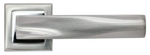 Ручка дверная RUCETTI, 14-S SN/CP, никель сатиновый, хром