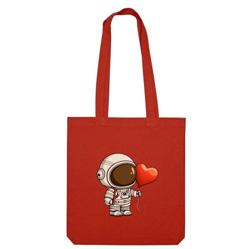 Сумка шоппер Us Basic, красный сумка влюбленный космонавт 14 февраля красный