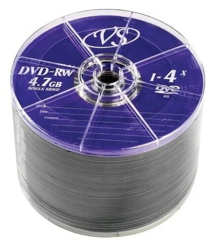 VS Диск для записи, DVD+RW 4,7 GB 4x Bulk/50