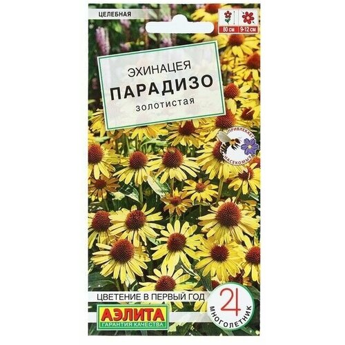 Семена Цветов Эхинацея Парадизо золотистая, 5 шт 2 упаковки эхинацея парадизо желтая семена цветы