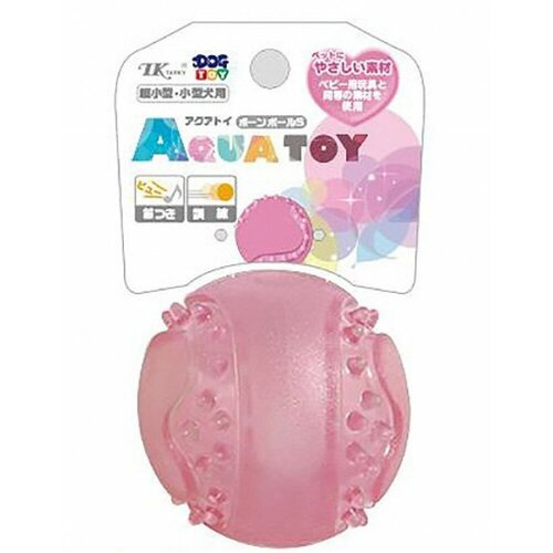 Japan Premium Pet Мяч Aqua Toy Bone Ball с усиленным отскоком S розовый