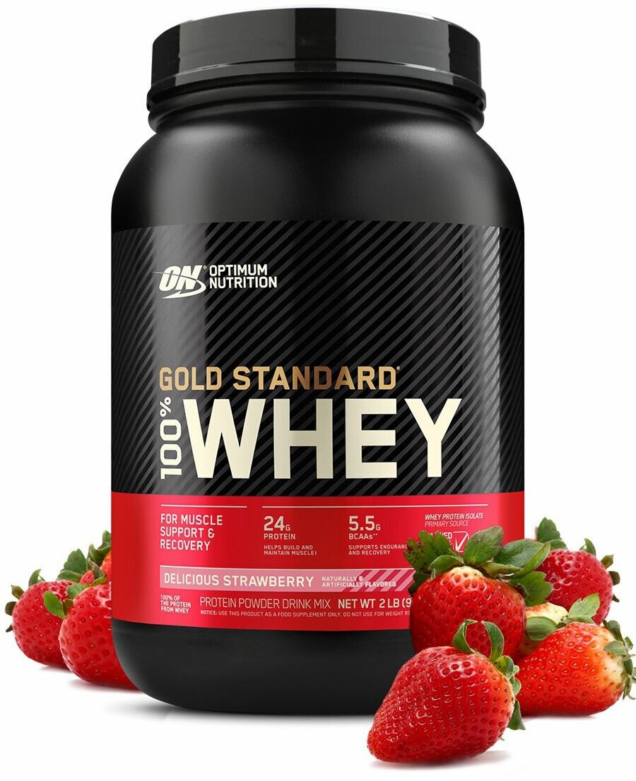 OPTIMUM NUTRITION Whey Protein Gold Standard (908 г) (Delicious strawberry)