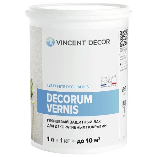 Vincent Decor Decorum Vernis бесцветный, глянцевая, 1 л