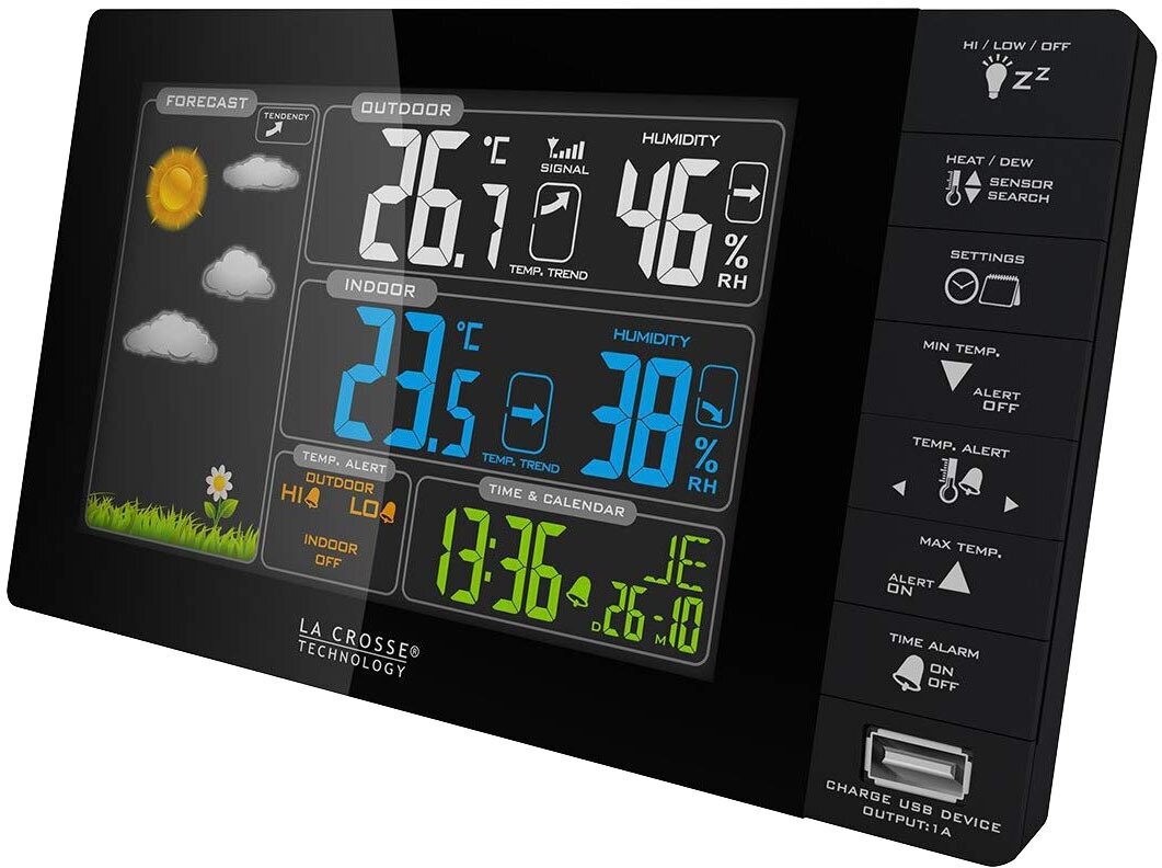 Метеостанция La Crosse WS6827, черный