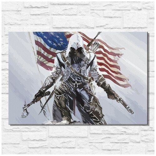 Картина по номерам на холсте игра Assassin's Creed 3 - 11557 Г 60x40