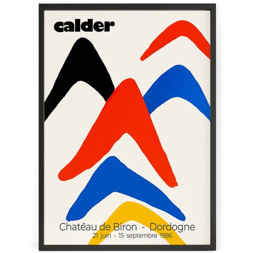 Мид-сенчури плакат на стену Александр Колдер - музейная афиша 1986 год 70 x 50 см в тубусе