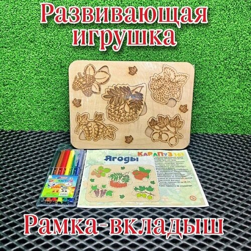 Развивающая игрушка деревянная Рамка-вкладыш 