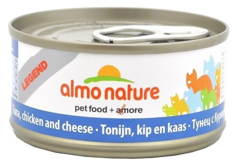 ALMO NATURE Legend HFC Cat Tuna, Chicken&Cheese Консервы для кошек с Тунцом, Курицей и Сыром 70 г - фотография № 1