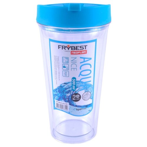 фото Frybest Стакан Acqua Nice 500 мл прозрачный/голубой