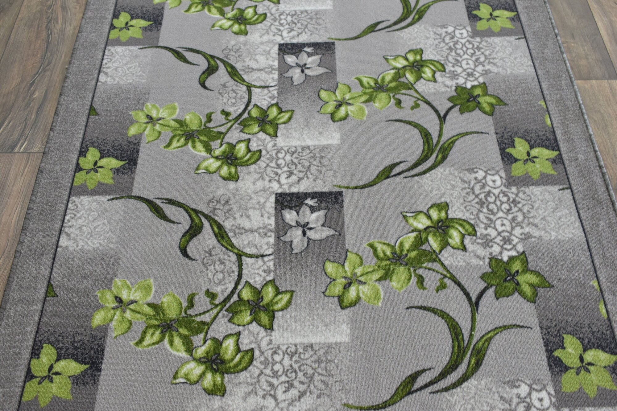 Ковровая дорожка на войлоке, Витебские ковры, с печатным рисунком, 1236_46, серая, 1.2*3 м - фотография № 4