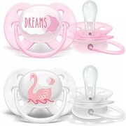 Philips Avent Пустышка ultra soft Dreams/Лебедь 0-6мес для девочек 2шт