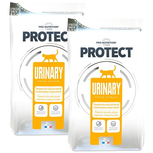 FLATAZOR PROTECT URINARY для взрослых кошек при мочекаменной болезни (2 + 2 кг) сухой корм для собак flatazor при избыточном весе утка индейка курица 12 кг