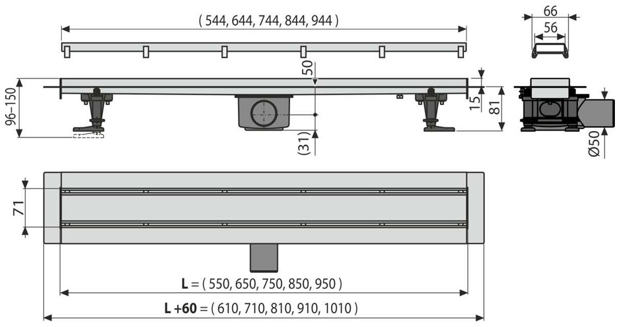 Водоотводящий желоб APZ13-DOUBLE9-950 Fit and Go - фотография № 10