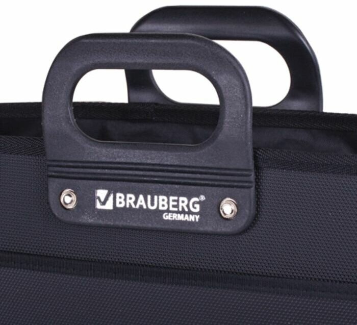 Brauberg Портфель пластиковый А3 BRAUBERG «Портфолио», 470 х 380 х 130 мм, 3 отделения, на молнии, чёрный - фото №3