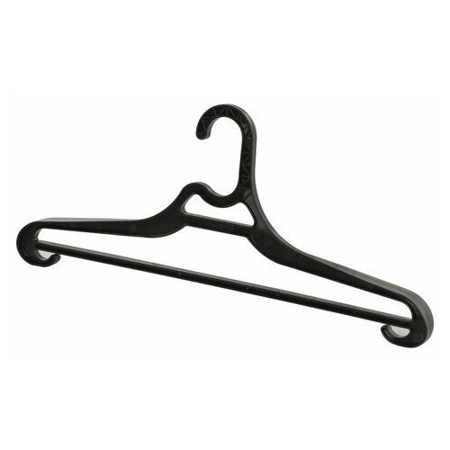 Вешалка-плечики р52-54 пластик плоская перекладина крючки для бретелей черная BRABIX 601655 256₽