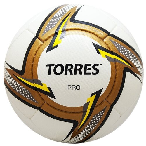 фото Футбольный мяч torres pro белый/золотой/черный 5