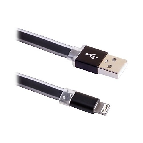 Кабель BLAST USB - Lightning (BMC-211), 1 м, черный perfeo кабель для iphone usb 8 pin lightning черный длина 1 м i4303