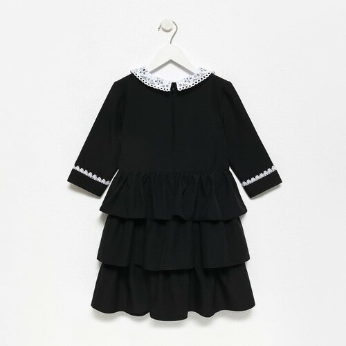 Платье школьное для девочек, цвет чёрный, рост 140 см школьный костюм для девочек цвет чёрный рост 134 см modernfeci
