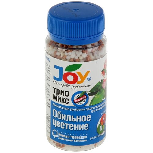 Удобрение минеральное JOY, трио микс, Обильное цветение, гранулы, 100 г(2 шт.) водорастворимое минеральное удобрение joy старт 100 г