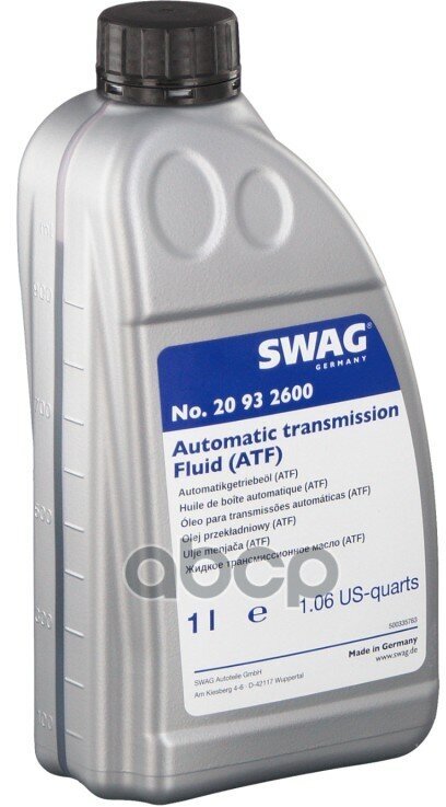 Масло Atf 1Л Automatic Transmission Fluid Красное Swag арт. 20932600