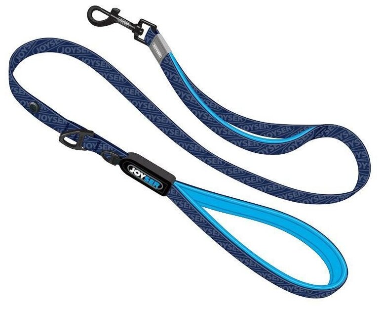 Поводок JOYSER Walk Base Leash для собак, L синий с голубым