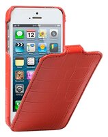 Чехол Melkco Jacka Type (крокодиловая кожа) для Apple iPhone 5/iPhone 5S/iPhone SE красный