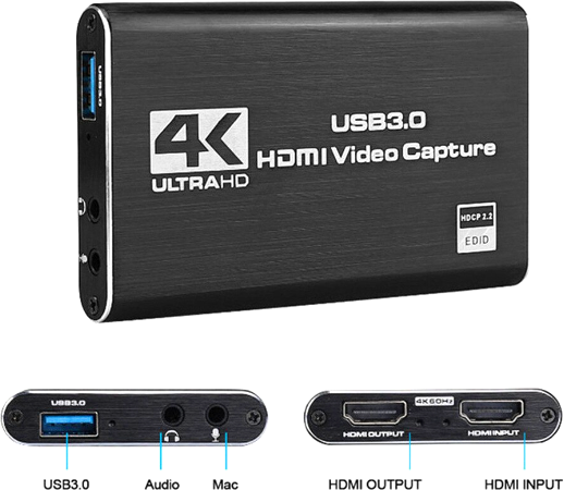 Карта видеозахвата 4K USB 3.0, совместимая с HDMI, 1080P, 60 Гц