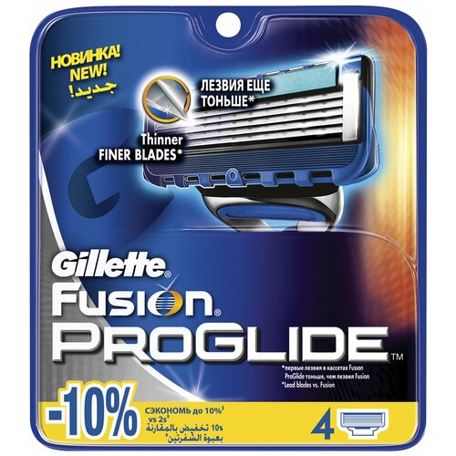 Сменная кассета GILLETTE Fusion Proglide 4 шт сменная кассета gillette fusion 4 шт