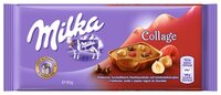Шоколад Milka Collage Fruit молочный с кусочками малины, фундука и темного шоколада, 93 г
