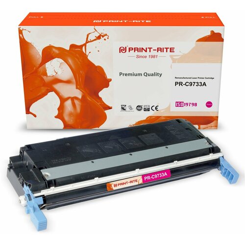 Print-Rite Картридж совместимый ПринтРайт Print-Rite PR-C9733A C9733A пурпурный 13K картридж c9733a 645a magenta для принтера hp color laserjet 5500 dn 5500 dtn