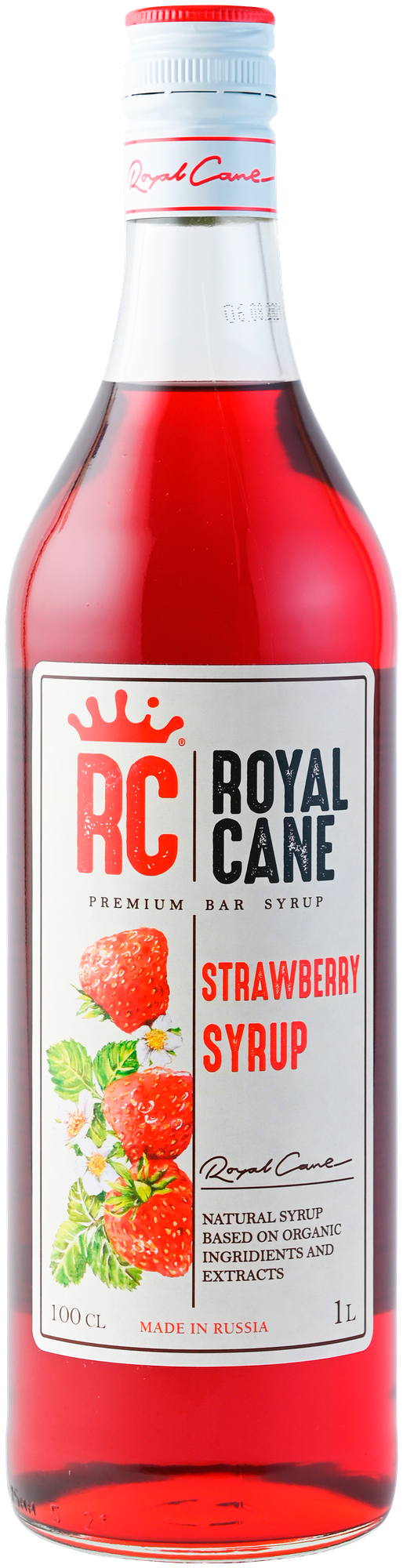 Сироп Royal Cane Royal Cane "Клубника" 1 л для кофе, чая и напитков.