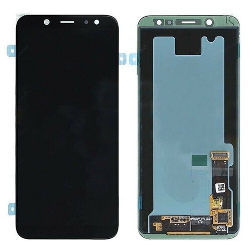 Дисплей для телефона Samsung A600F (A6 2018) в сборе с тачскрином Черный - (AMOLED, с регулировкой подсветки) дисплей в сборе с тачскрином модуль для samsung galaxy a6 sm a600f 2018 zeepdeep asia super amoled черный