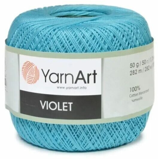 Пряжа YarnArt VIOLET 100% мерсеризованный хлопок 50гр./282 м, цвет 5353 бирюзовый