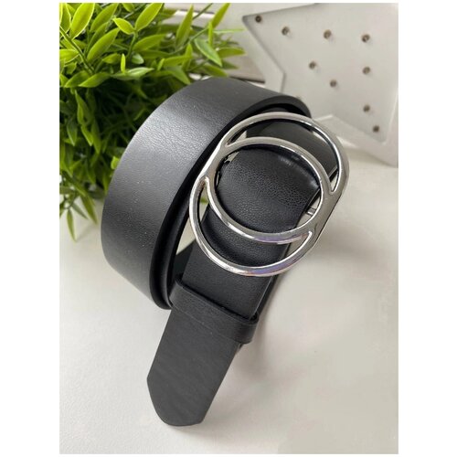 фото Ремень , размер 120, черный нет