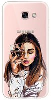Чехол With Love. Moscow W003899SAM для Samsung Galaxy A5 (2017) Девушка с вином