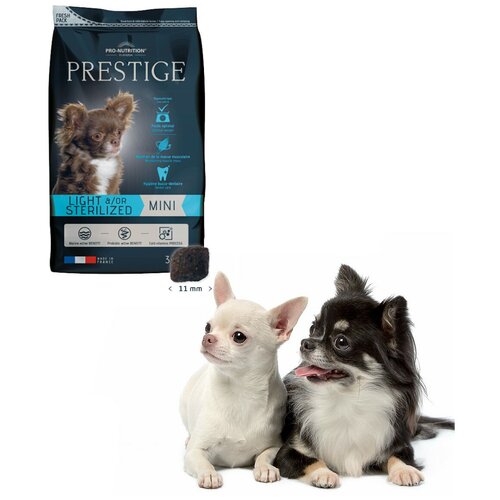 Сухой корм для стерилизованных собак Pro-Nutrition Flatazor Prestige Light/Sterilized Mini 1 уп. х 1 шт. х 3 кг (для мелких и карликовых пород)