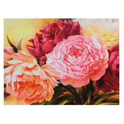 Картина на холсте Букет пионов 30х40 см 671₽