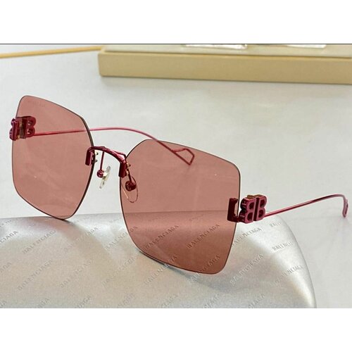 фото Солнцезащитные очки kaizi, квадратные, оправа: металл, ударопрочные, с защитой от уф, для женщин, бордовый