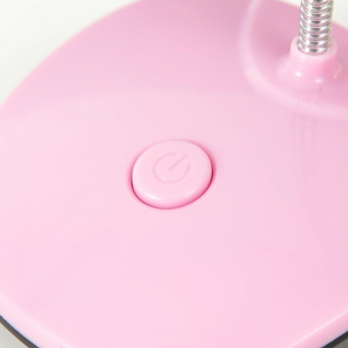 Настольная лампа "Рендо" LED 2Вт от батареек 3хААА розовый 11,5х11,5х38,5 см - фотография № 5