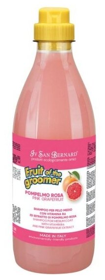 Шампунь IV San Bernard Fruit of the Grommer Pink Grapefruit для шерсти средней длины с витаминами 1 л