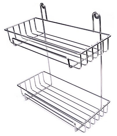 фото Полка настенная 2-х ярусная (29*12,5*30см) хром АЛТ92С