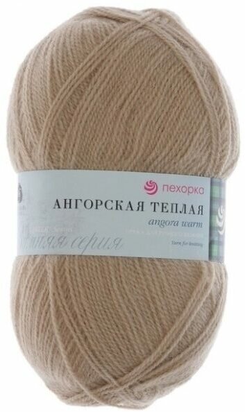 Пряжа Пехорка Ангорская теплая суровый лен (043), 40%шерсть/60%акрил, 480м, 100г, 1шт