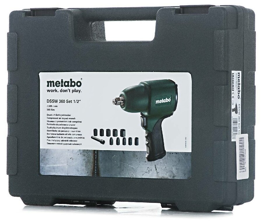 Пневмоинструмент Metabo DSSW 360 Set 604118500 . - фотография № 18