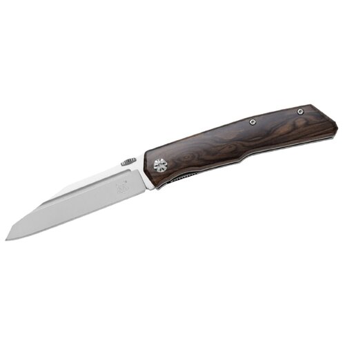 фото Нож складной fox knives terzuola 515w с чехлом коричневый/серебристый