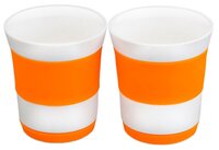 Oursson Набор стаканов 300 мл 2 шт белый/оранжевый