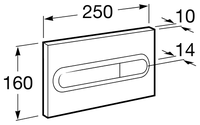 Кнопка смыва Roca In-Wall PL1 890095002 матовый хром