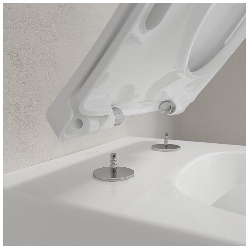 Унитаз подвесной Villeroy & Boch альпийский белый - фото №13