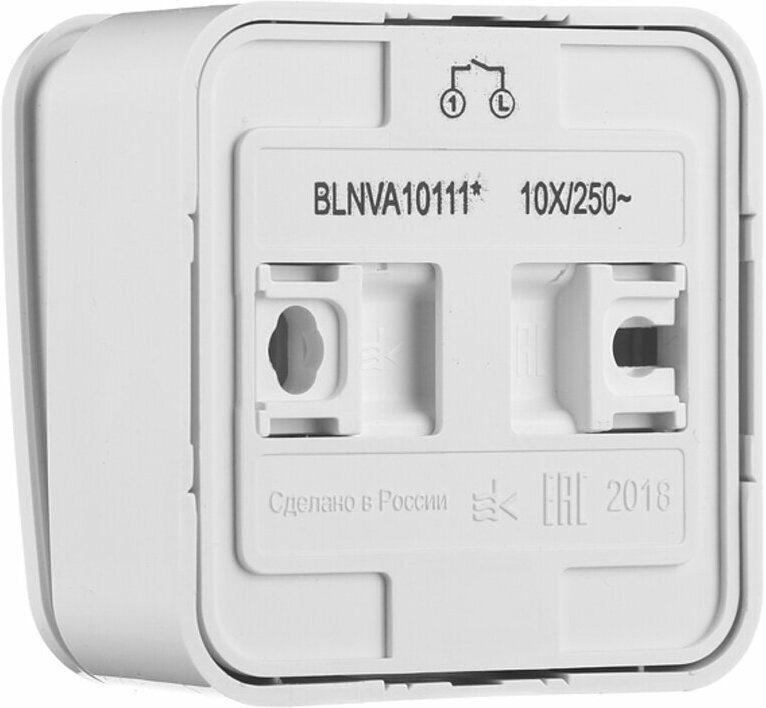 Выключатель SCHNEIDER ELECTRIC BLANCA (cх.1) с подсв. Изол. ПЛ, 10А, 250B, белый