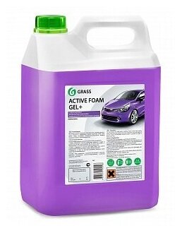 Автошампунь для б/мойки Grass Active Foam Gel + активная пена 6 кг GRASS 113181 | цена за 1 шт