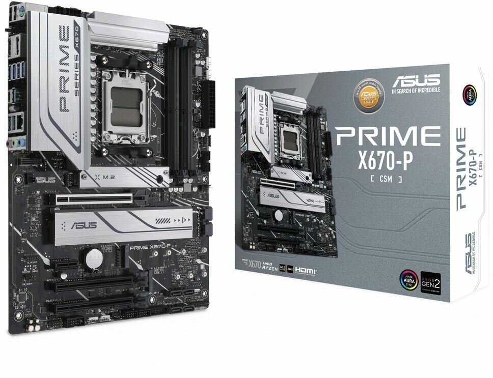 Материнская плата PRIME X670-P-CSM /AM5, X670, USB 3.2 GEN 2X2, AURA, MB (90MB1BU0-M0EAYC) /AM5, X670, USB 3.2 GEN 2X2, AURA, MB (90MB1BU0-M0EAYC)